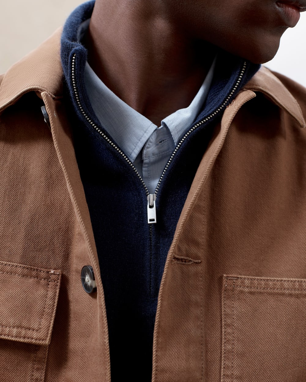 The Denim Utility Jacket | Neutral Toffee - Image 7