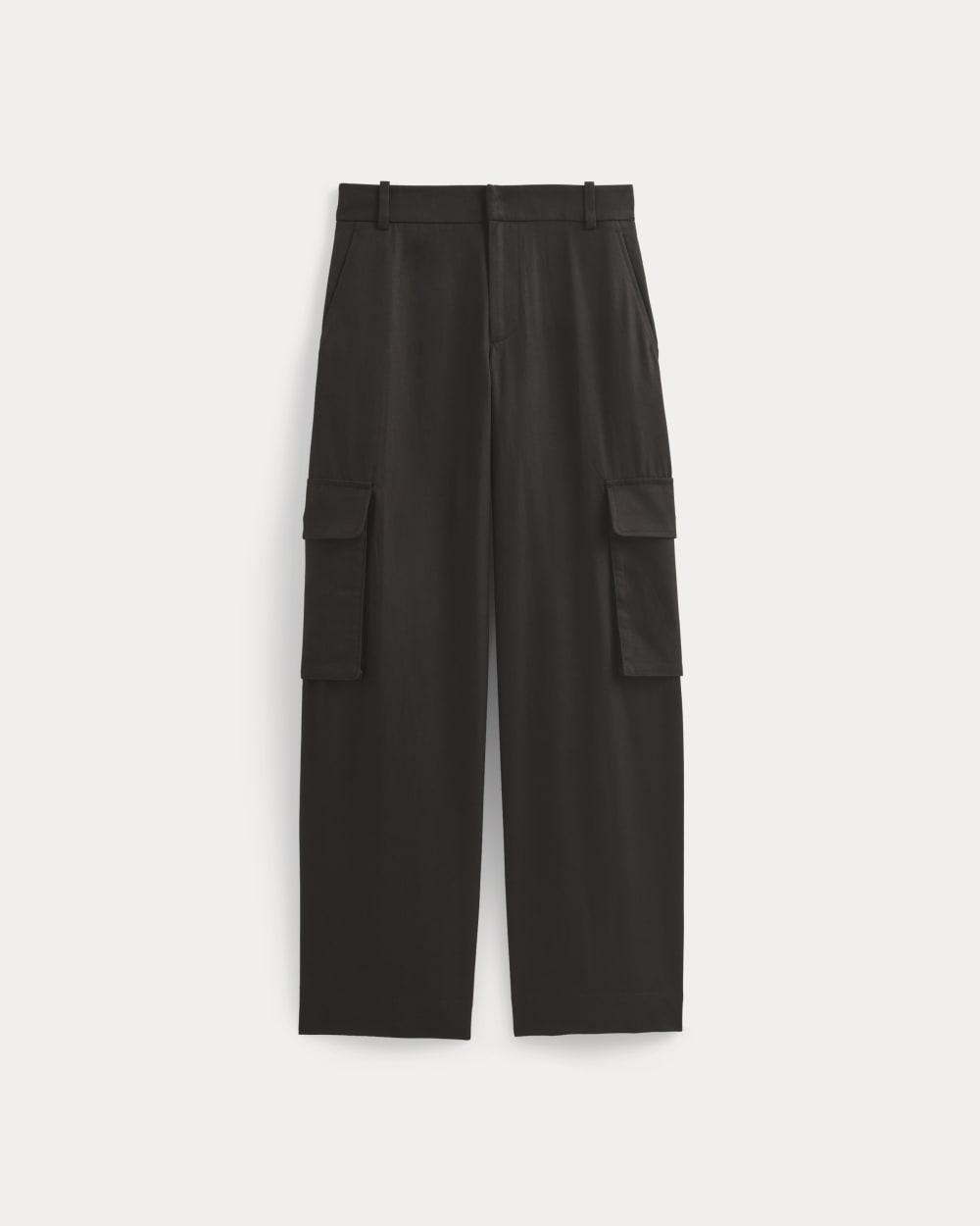 Wide-Leg Cargo Trouser in Buttersmooth | Black - Image 2