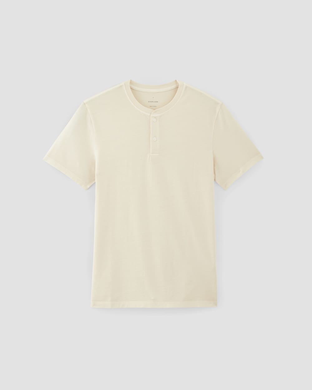 The Essential Organic Garment-Dyed Henley | Parchment - Image 2