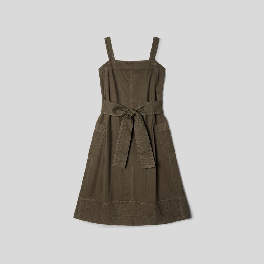 The Organic Cotton Herringbone Dress | Beech - Image 2