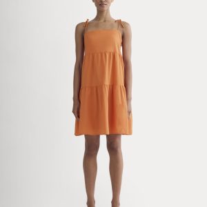 The Gauze Mini Tiered Dress | Soft Orange