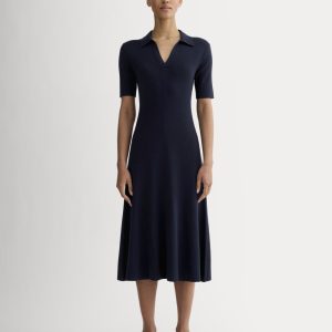 The Knit Polo Dress | Navy