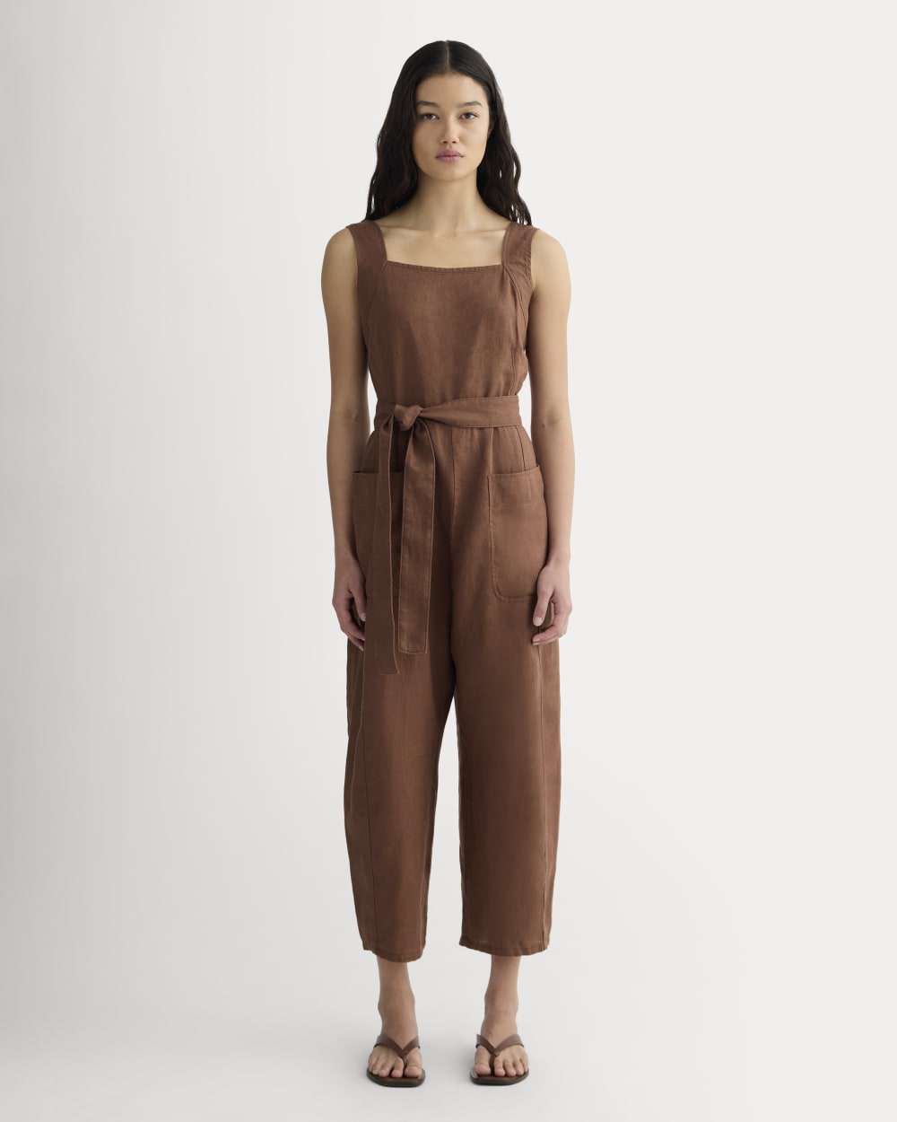 The Utility Coverall in Linen | Cedarwood