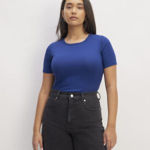 The Luxe Rib Crew | Bellwether Blue