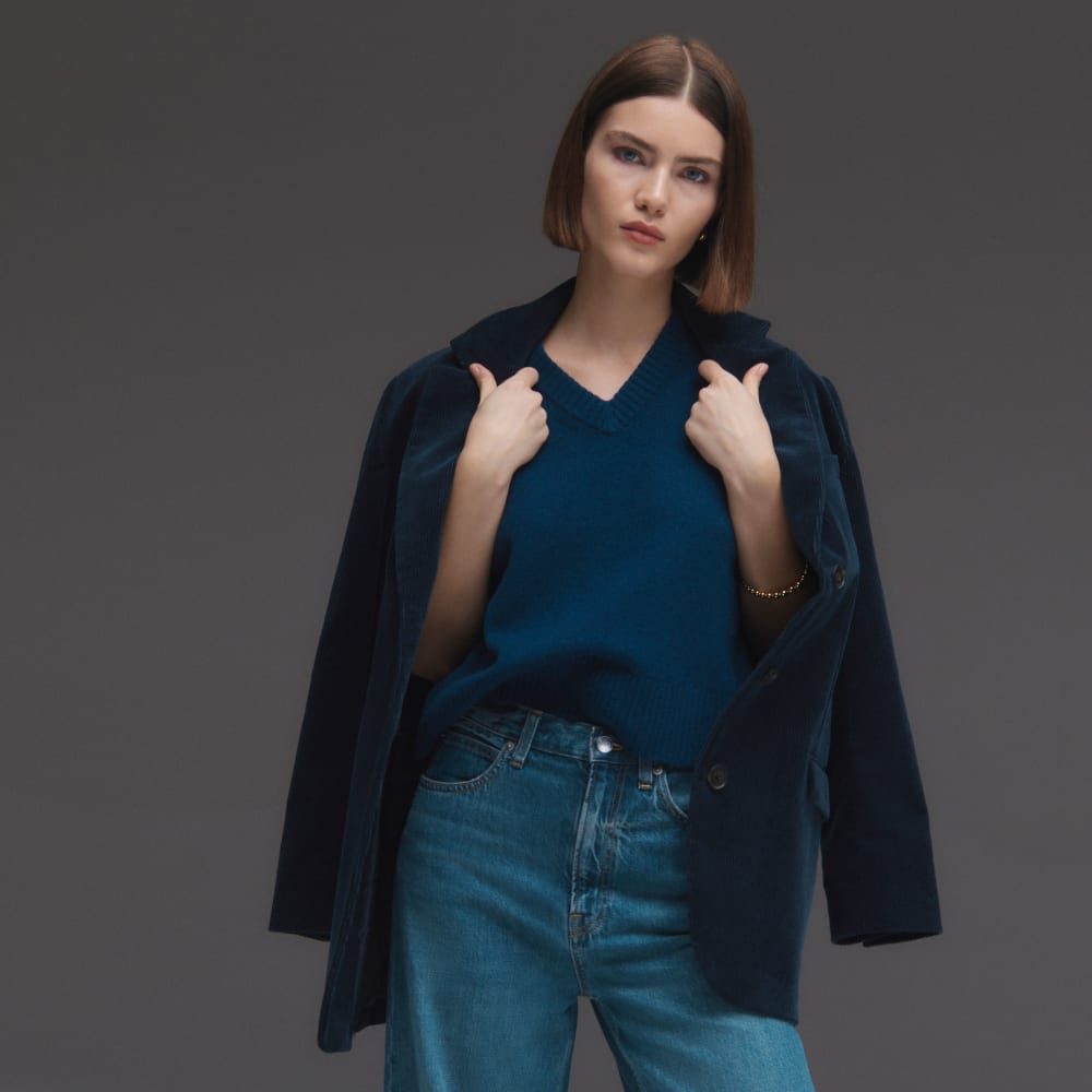 The Cashmere Vest | Bright Navy - Image 7