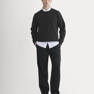 Pleated Trouser in Tailor Twill |  Black