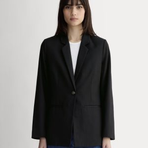The Relaxed Blazer in Buttersmooth | Black