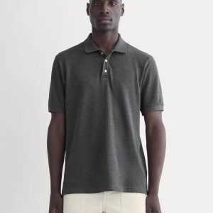The Pique Polo | Heathered Graphite