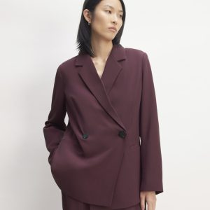 The Drapey Blazer | Burgundy