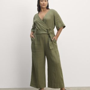 The Wrap Jumpsuit in Linen | Kalamata
