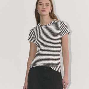 The Cozy Rib Tee | Black / Bone