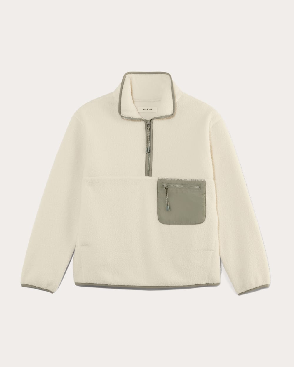 The ReNew Fleece Oversized Half-Zip | Heathered Oat - Image 2