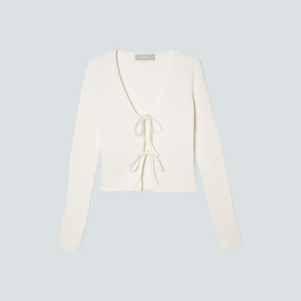 The Cotton-Merino Front-Tie Top | Snowflake - Image 2