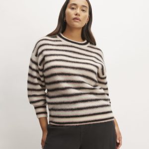 The Cocoon Crew in Alpaca | Heathered Black / Cafe Creme / Bone