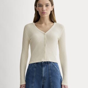 The Cozy Rib Cardigan | Bone