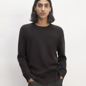 The Premium Merino Crew Neck Sweater | Black
