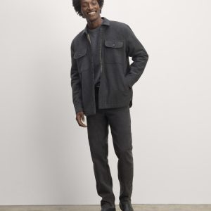 The ReNew Fleece-Lined Heavyweight Overshirt | Heather Charcoal