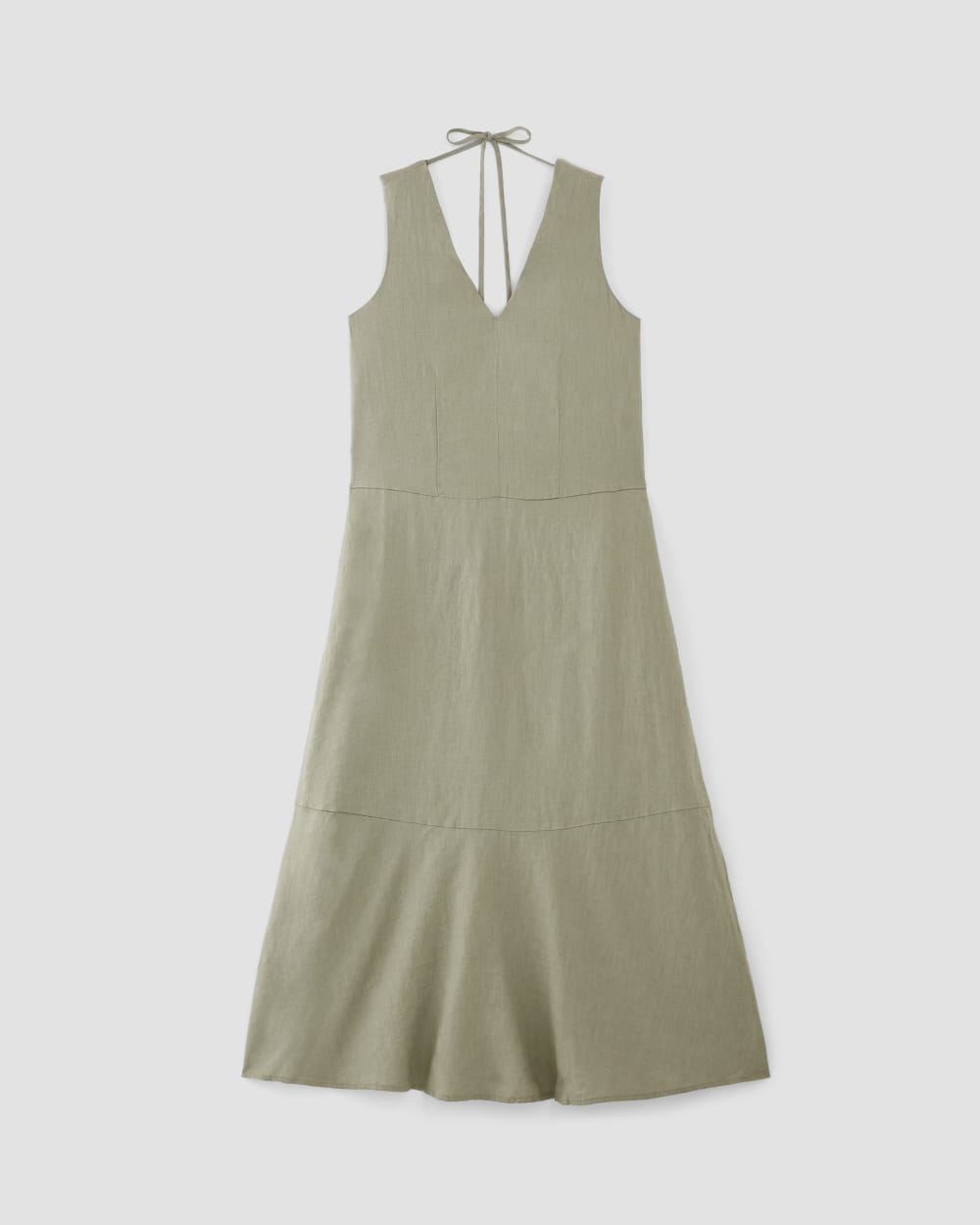 The Linen V-Neck Maxi Dress | Sage Green - Image 2