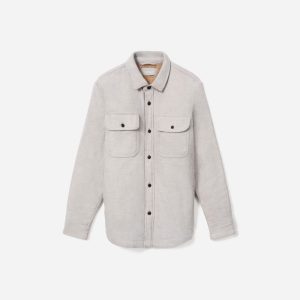 The ReNew Fleece-Lined Heavyweight Overshirt | Heathered Burnt Sugar