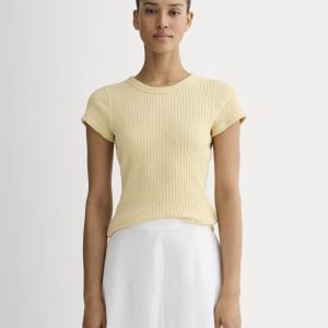The Cozy Rib Tee | Banana Crepe
