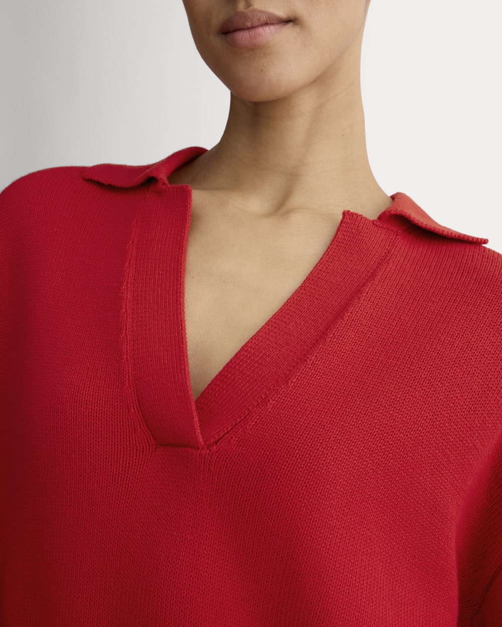 The Boxy Polo in Everyday Cotton | Classic Red - Image 4