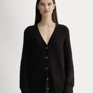 The Long Cocoon Cardigan | Black