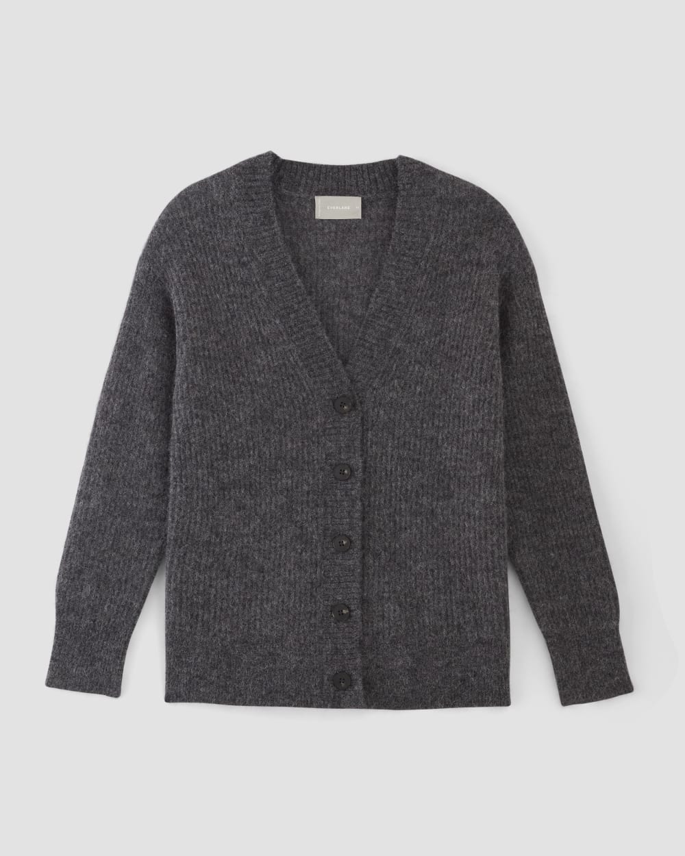 The Alpaca Oversized Cardigan | Dark Charcoal - Image 2