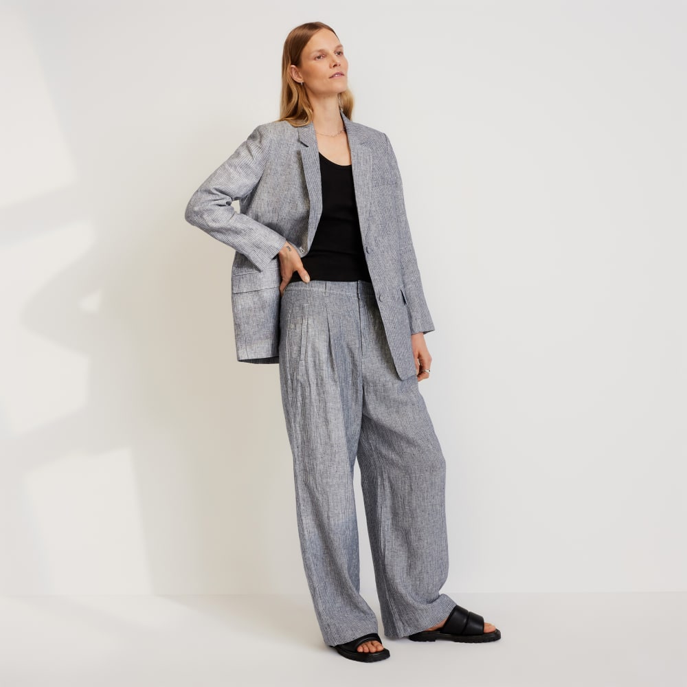 The Linen Way-High® Drape Pant | Canvas Tan / Navy - Image 6