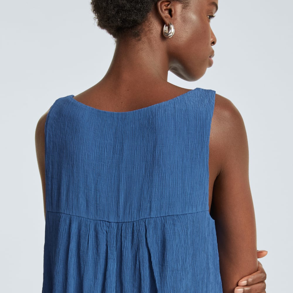 The Naia? Ripple Tank Dress | Deep Blue - Image 6