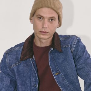 The Cashmere Ribbed Beanie | Tiger's Eye