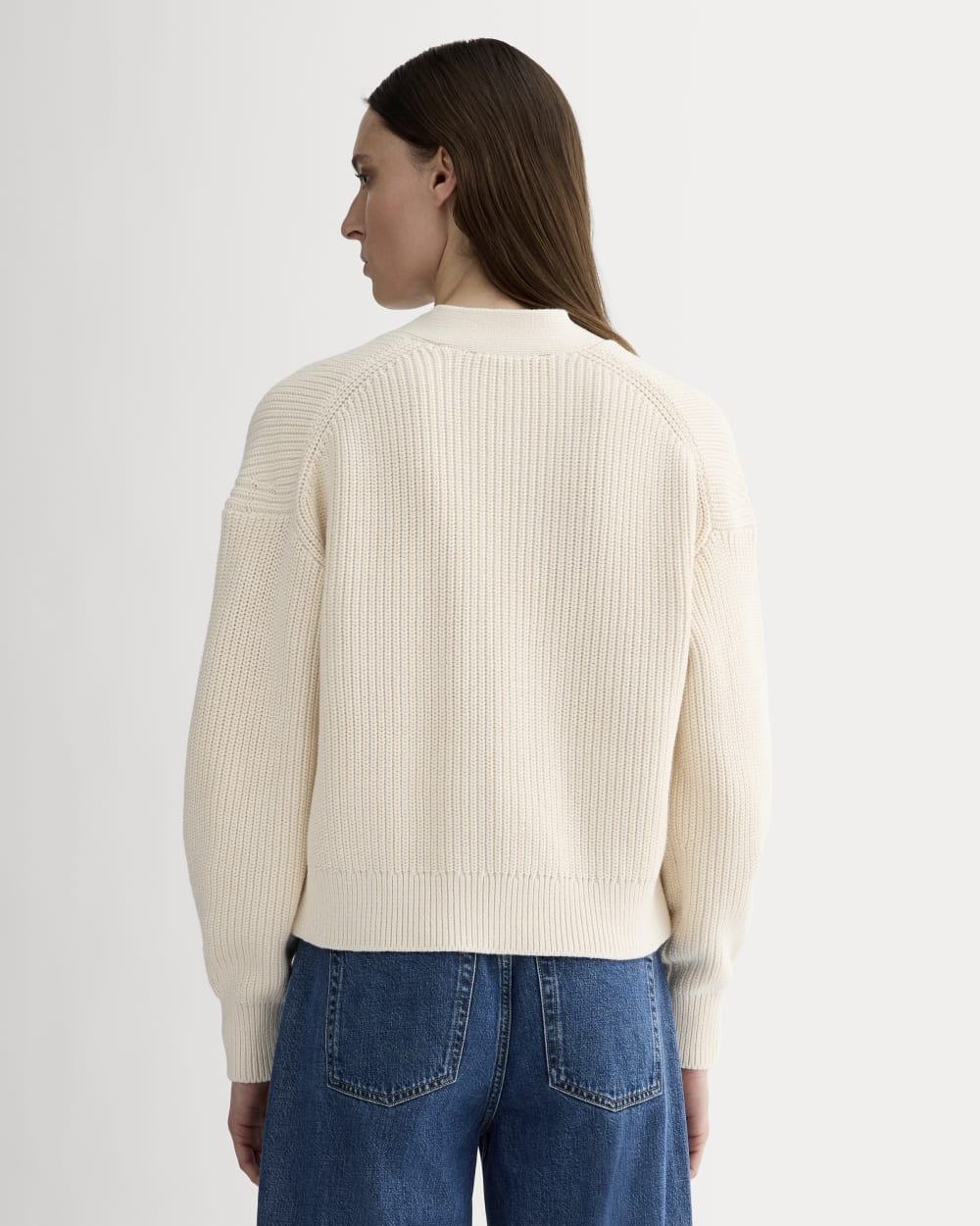 The Boxy Cardigan in Everyday Cotton | Canvas - Image 5