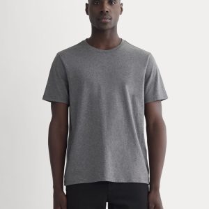The Essential Organic Crew | Heathered Charcoal