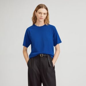 The Organic Cotton Raglan Tee | Mazarine Blue