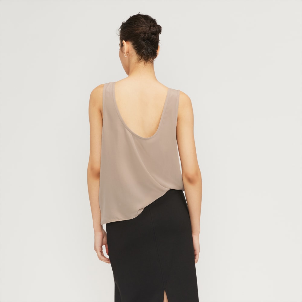 The Scoop Tank in Washable Silk | Burnt Sugar - Image 3