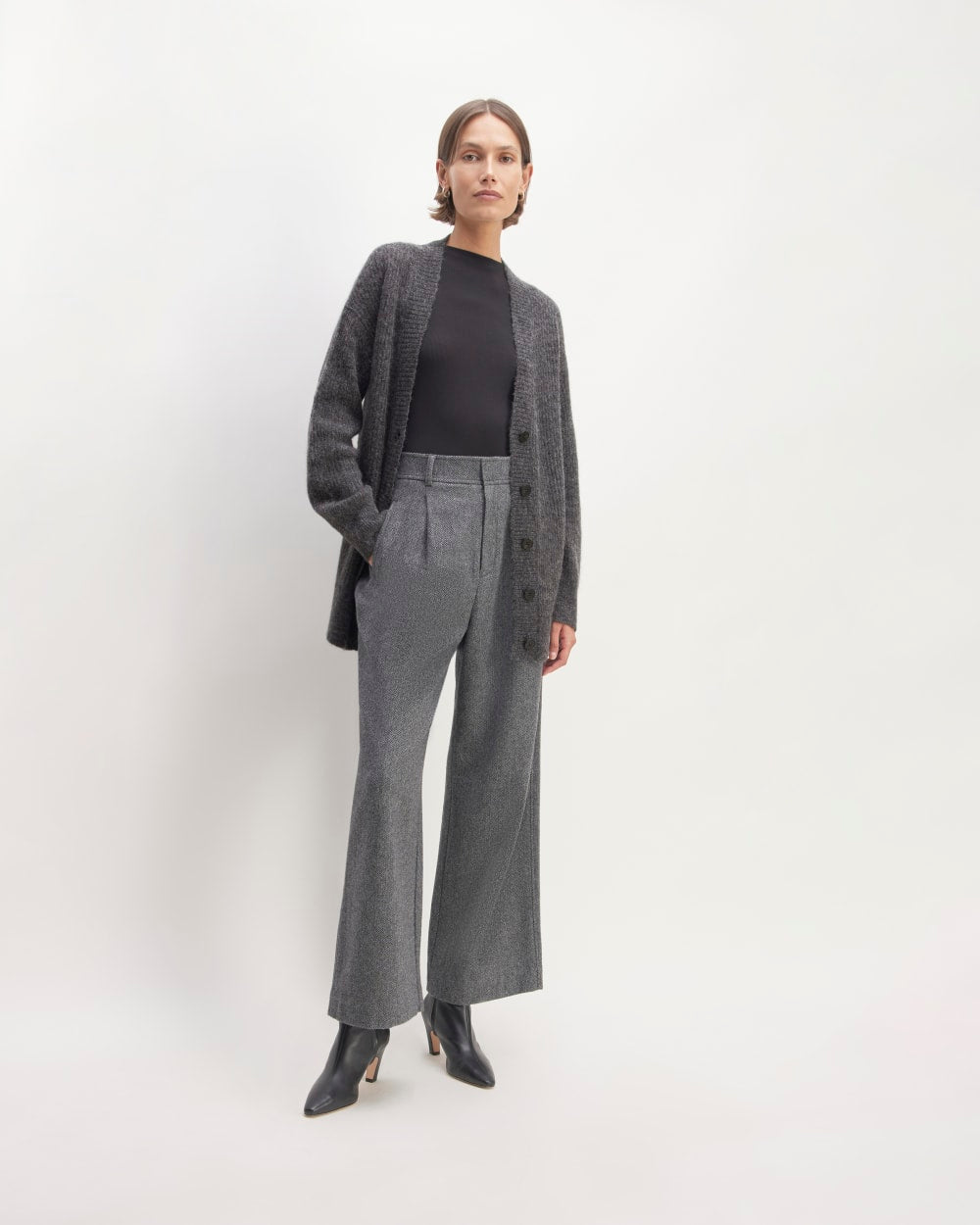 The Alpaca Oversized Cardigan | Dark Charcoal - Image 3