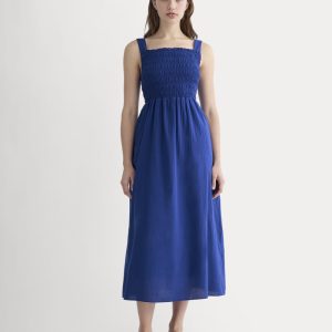 The Gauze Smock Dress | Mazarine Blue
