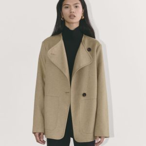 The October Coat | Dark Heathered Camel