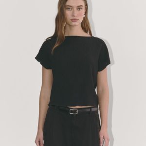 The Crinkle Top | Black