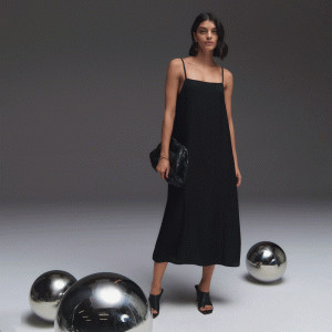The Japanese GoWeave®  Slip Dress | Black
