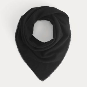 The Feather Cashmere Bandana | Black