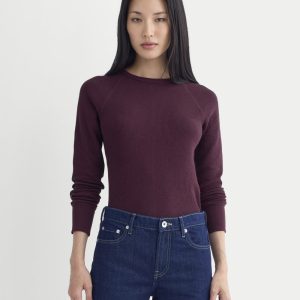 Slim-Fit Crew in Cozy Waffle | Heathered Port Royale