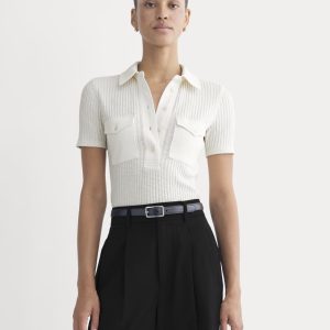 The Cozy Rib Polo | Bone