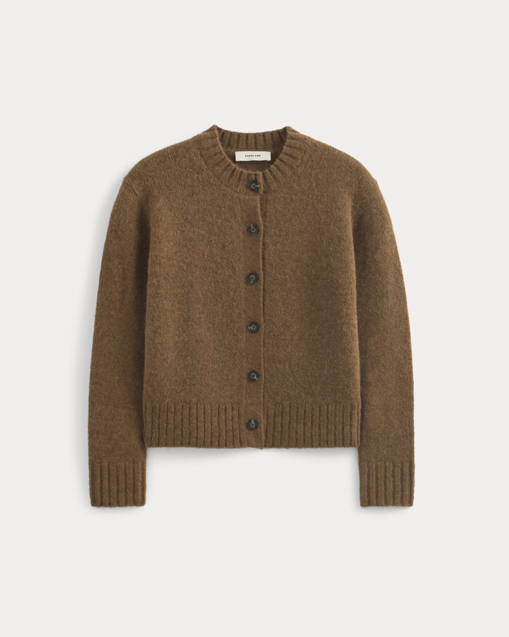 The Crew Cardigan in Alpaca | Toffee - Image 2