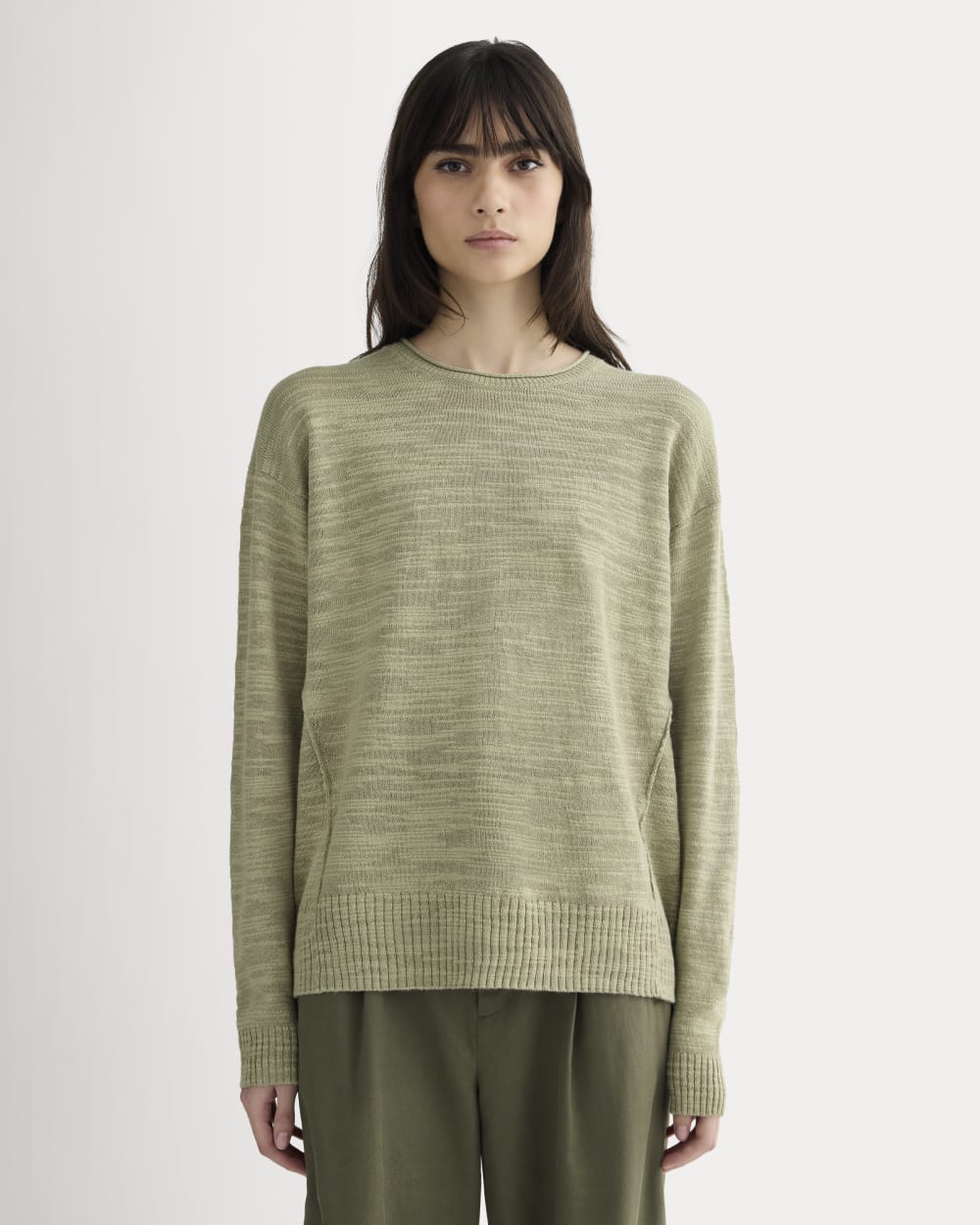 The Slouch Sweater in Cotton Linen | Eucalyptus