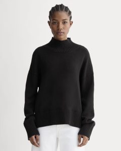 The Boxy Turtleneck in Everyday Cotton | Black