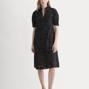The Eyelet Midi Dress | Black