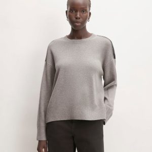 The Good Merino Wool Crewneck Sweater | Hare Grey / Graphite
