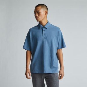 The Premium Weight Relaxed Polo | Bluefin