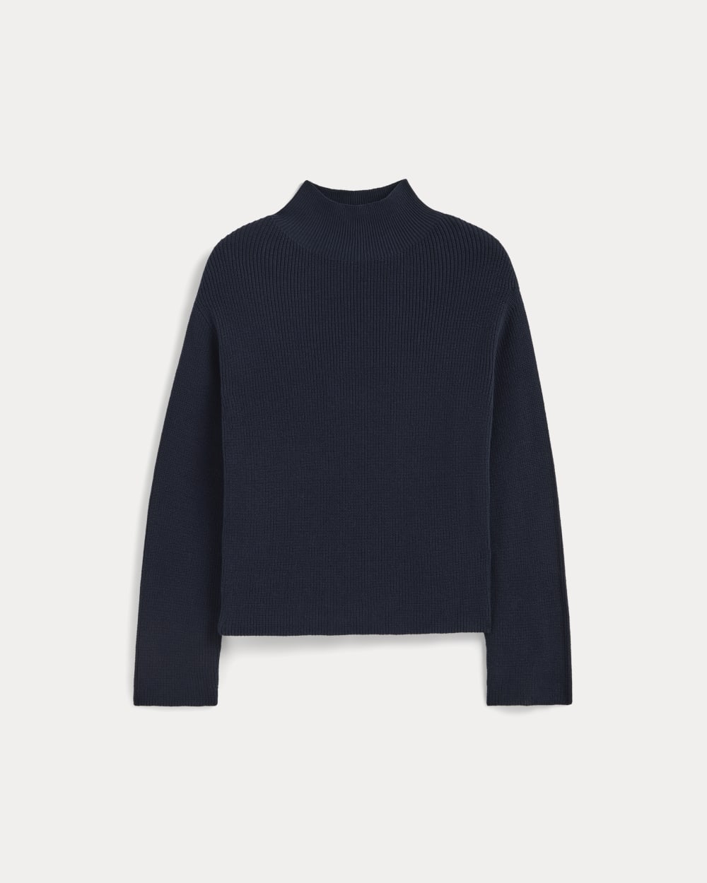 The Slouchy Funnel Neck in Everyday Cotton | Navy - Image 2