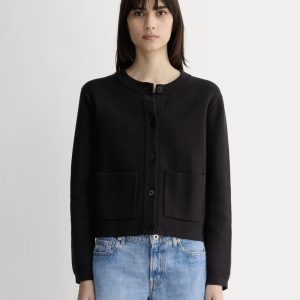 The Crew Cardigan in Everyday Cotton | Black